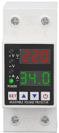 Dual Display Überspannung Unterspannung Schutz AC230V Strombegrenzung Verzögerung Automatische Reset Schalter Spannung Schutz Gerät Schutz Relais (63A)