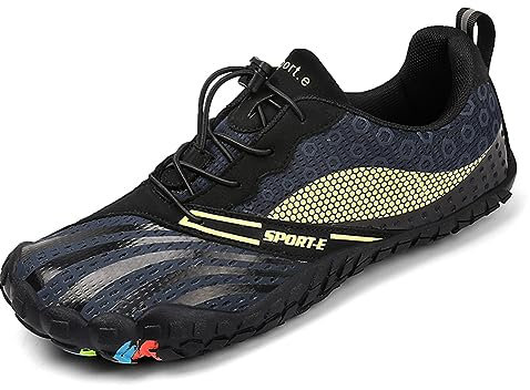 RUYI Unisex Barfußschuhe Damen Herren Traillaufschuhe, Weich Leicht Barfussschuhe Fitnessschuhe Atmungsaktiv Zehenschuhe mit Zero-Drop Solhe & Breiter Zehenbox