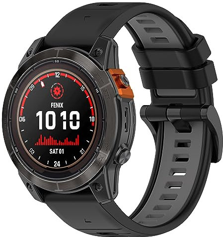 BBZ Fenix 7X pro Armband,26mm quickfit Armband Kompatibel mit Garmin Fenix 7X Fenix 6X Pro Sport Band 26mm Quickfit Silicone Watch Strap for Fenix 5X Plus Fenix 3 Wristband