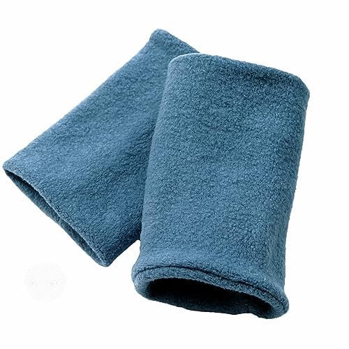 Britta Meier Baumwoll-Fleece Pulswärmer aus Ostfriesland (Jeansblau)