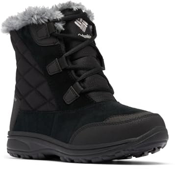 Columbia Ice Maiden Shorty, Stivali da Neve Donna, Nero/Grigio, 39 EU