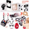 hahaland Baby Spielzeug 0-6 Monate - 30 TLG Schwarz-Weiß Kontrast Lernspielzeug Set, Montessori Sensorik Stoffbuch & Kinderwagen Hängespielzeug, Gehirnentwicklung Geschenk für 0 3 6 12 Monate