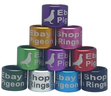 20-Pack Personalized Aluminium Pigeon Rings - Birds Foot Ring, Parrot & Conure (7mm, Dark Green)
