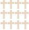 Operitacx 12 Stück Kreuz-Holz-Hängeornamente Kreuzförmige Holz-Diy-Bastelausschnitte Holzscheiben Verzierungen Mit Loch Für Geburtstag Ostern Halloween Weihnachten