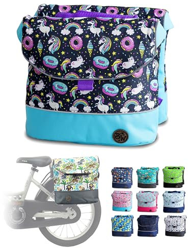 BambiniWelt by Rafael K. Gepäcktasche – Wasserabweisende Gepäckträgertasche für Kinderfahrrad 18–24 Zoll – für alle PUKY und WOOM Räder – robuste Fahrradtasche, Farbe: Modell 24 (M1)