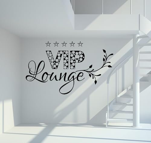 mein-motiv.com Wandtattoo VIP Lounge mit Sternen Größe XL - ca. 180cm x 105cm