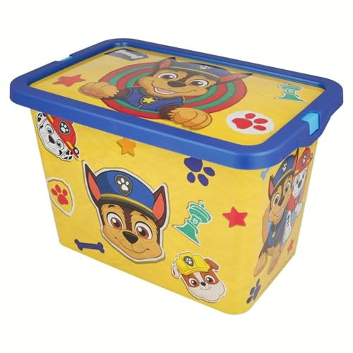 KP Pharma Paw Patrol Kinder Aufbewahrungsbox 7L - BPA-freie Aufbewahrungsbox für Spielzeug aus Kunststoff mit Klickverschluss-Deckel, leicht & langlebig - perfekt für die Organisation von Spielzeug,