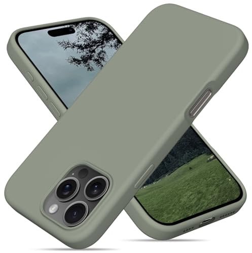 OitiYaa Liquid Silicone Case for iPhone 16 Pro Max Case,Full Body Protective Cover with 4 Layer Shockproof Structure, Soft Ultra Slim Phone Case with Anti-Scratch Microfiber Lining, 6.9, Copper Green