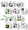 12 Confezione da Magneti da Frigorifero Rotondi da 30 MM per Bambini Cabochon in Vetro Decorativo con Motivo Magnetico per Lavagna,Frigorifero,Foto, Magnete (A)