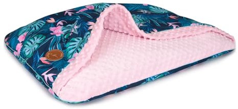 BORN2REST Hundebett für Mittelgroße und Kleine Hunde, Flauschiges Katzenbett Mit Kapuze, Rutschfestes Waschbares Haustierbett Lauren Design NEL (Tropic, XL 100 x 80 cm)