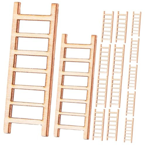 STOBOK 40stücke Mini Holzleiter Für Landschaftsmodellierung Miniatur Leitern Aus Holz Dekoration Für Mini Häuser Sandtisch Bonsai Zubehör