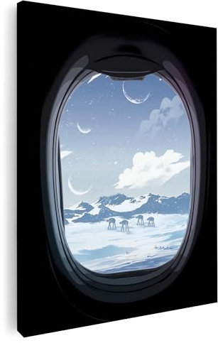 Artmazing | Hoth Landing Bild bunt | S-Art Bilder | Hoth Landing Bilder Modern | Coole Wandbilder Wohnzimmer | Wandbild Hoth Landing Deko XXL | Bild Leinwand XXL | buntes Poster für Wand