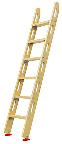 Wood Loft Ladder With Handle, 60 70 Inch Extra Tall Bed Ladder for Twin Bunk Bed, Dorm Bed & BedRoom, Load 100KG, Step Length: 40CM/15.7 (Size : 6-Step (1.75m/69 Inch/6 FT)) (6)
