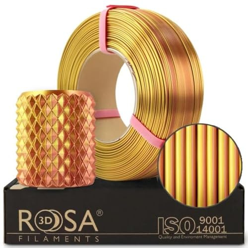 ROSA3D Magic PLA Silk Filament 1.75 mm für 3D Drucker, Gold Kupfer Refill 1 kg
