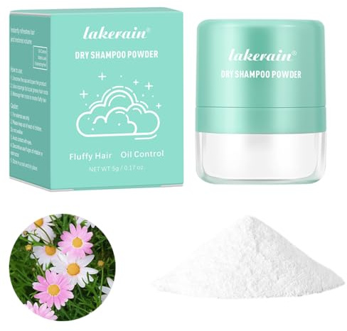 Trockenshampoo-Pulver für Frauen und Männer – Volumengebende, natürliche Reisegröße für fettiges Haar 5g (Green - Fresh floral)