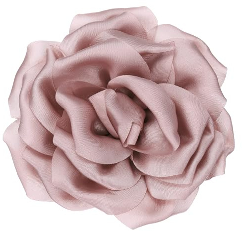 PATIKIL Seiden-Satin-Blumenbrosche Pin Große Pfingstrosen-Blumen-Reversnadel für Frauen Hochzeit Party Geburtstag Tanz Bankett Kleid Hut Tasche Dekoration, Burgund