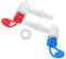 Tofficu 1 Pair Plastic Spigot for Water Coolers Push Button Hot Cold Water Dispenser Valve Leak Beverage Spout Durable Versatile Replacement for Home Office Use