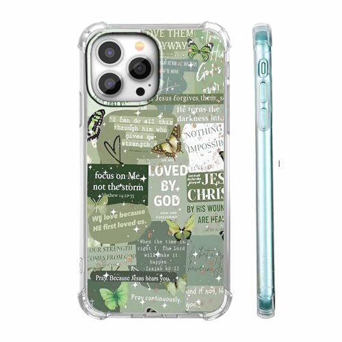 Vesidurt Bible Verses Christian Jesus Quotes Collage Pattern Phone Cover,Trendy Soft TPU Protective Case for iPhone 15 Pro Max,#4