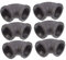 DIYEAH 6 Pezzi connettore tubo nero impianto idraulico del gomito nero raccordi per tubi raccordi in ferro accessorio tubo dell'acqua raccordo a gomito ferro da stiro Black