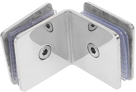 Artibetter 90degré Pince à Verre Degrés Inoxydable pour Garde-Corps Et Clôtures De Piscine Fixation De Verre Épais Installation Facile Et Sécurisée