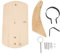 BAOFUYA Pine Wood Ham Stand, Stable Serving Holder Rustic Charcuterie Display Rack for Holiday Dinners Parties (L)