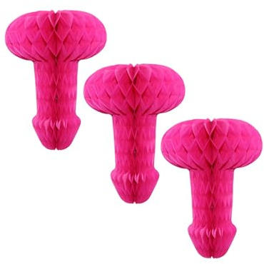 Penis Hängedeko für Bachelorette Party, JGA Deko für Frauen, Bride to Be Dekorationen für Junggesellenabschied aus Paper（3PCS）