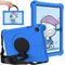 Funda infantil para Huawei Enjoy Tablet 2/MatePad T10/T10S de 10.1 pulgadas, protección completa a prueba de golpes, ligera de EVA, soporte giratorio de 360°, con correa para el hombro, color azul