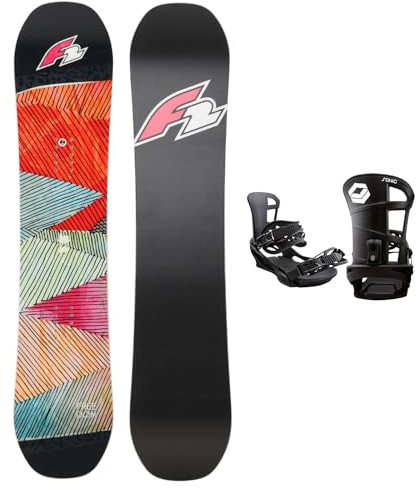 F2 Set Damen Snowboard Freedom Multicolor 139cm + Sonic Bindung M Sale