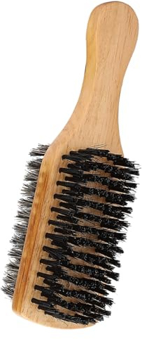 Eminchu Bart-Gesichtshaar-Rasierpinsel, Doppelseitige Bartbürste für Männer, Haarschneiden, Holzbart für Bartreinigung/Öl-Kopf-Styling (Mittel: Ca. 17,6 x 16,2 x 10 cm / 6,93,38)