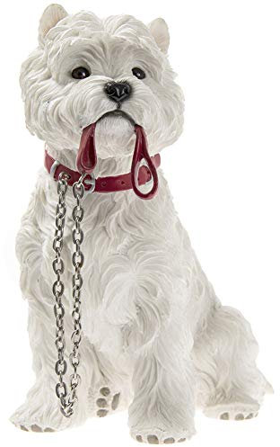 Anniversary LP08281 Lesser & Pavey Walkies Westie Sitting Dog, Resin Figurine, White, 15cm x 10cm x 18cm, Multicolord