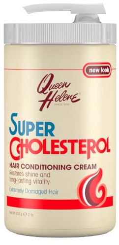 Queen Helene Super Cholesterol Conditioning Cream – Moisture Treatment for Very Dry or Over-Processed Hair - 32 oz Jar