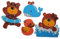 alles-meine.de GmbH 4 TLG. Set 3-D ! Wandtattoo/Fensterbild Moosgummi Teddy Wal Ente - 3-D Wandsticker/wasserfest - ideal auch für das Badezimmer