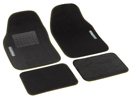 GoodYear 77130 Set Completo tappetini Auto in Moquette con battitacco, Universali, Nero