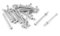 sourcing map M2 x 30 mm moleté Tête hexagonale Socket Cap Vis Boulons Écrous Lot de 20 pcs