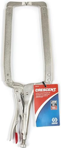 Crescent 18 Locking C-Clamp with Regular Pads - Carded - C18CCRN