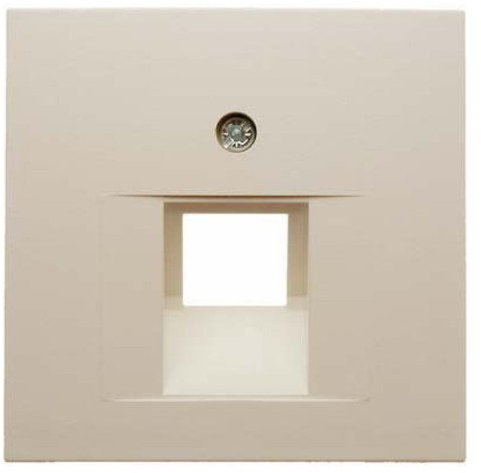 Hager aRSYS – Plaque centrale avec 1 prise S1 Gloss Blanc