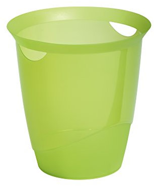 Durable Papierkorb Trend, mit Tragegriffen, 16 l, hellgrün transparent, 1701710017