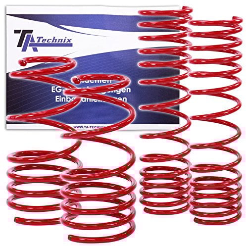 4x Tieferlegungsfedern Sport Federn Tieferlegung Sportfahrwerk Fahrwerksfedern Vorne + Hinten