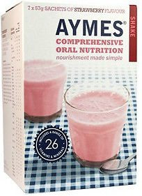 AYMES - High Protein Nutritional Powder Shakes - Strawberry - 7 Servings - Milkshake-Style Drink Mix - Gluten Free, Vegetarian, Halal & Kosher Suitable - For Ages 3+ and Adults