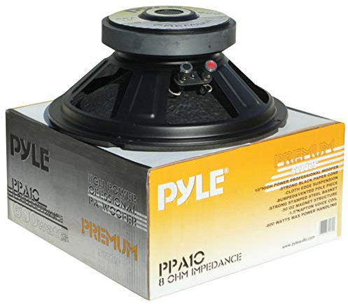 1 WOOFER PYLE PPA10 PPA 10 Altavoz 25,00 cm 250 mm 10 diametro 300 vatios rms y 600 vatios MAX impedancia 8 ohmios para Fiestas casa, 1 Pieza