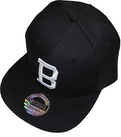 Buchstaben Initialen Snapback Cap Black & White (B)