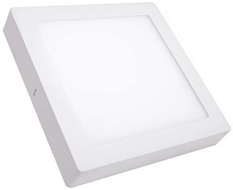 LED Panel Lampe Deckenleuchte Aufputz Einbauleuchte Wandleuchte 6W12W18W24W warmweiß/neutralweiß Rund/Eckig mit Trafo 230V (12W Eckig Neutralweiß)