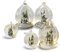 Loberon Weihnachtsschmuck 5er Set Winterforest, idyllisches Weihnachts-Motiv in Einer Glaskugel, Verschiedene Größen, Christbaumschmuck, Weihnachtsdeko, Polyresin, klar