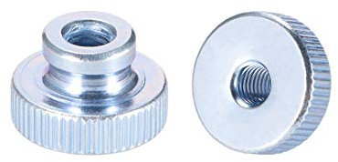 sourcing map Knurled Thumb Nuts, 30Pcs M6x1mm Iron Round Knobs Fasteners for 3D Printer Parts, Silver Tone