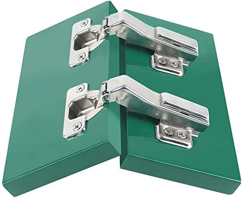 TamBee 1 paire de charnières à 45 degrés à fermeture douce pour placard de cuisine charnières cachées en acier inoxydable amortisseurs hydrauliques pour porte d'armoire avec vis