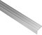 Gedotec Seuil de Porte Barre Nez de Marche Autocollant | 25 x 20 mm, 2000 mm | 1 Pièce Profil Transition Sol | Aluminium Argenté | Profilé protection angulaire avec rainures | Profilé sol non perforé