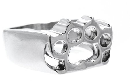 Kiss of Leather Schlagring Ring aus Edelstahl, Gr. 56-72 (62 (19.7))