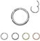Treuheld® Silberner Segmentklicker Piercing mit Kristallen - Größe: 1.2 x 6 mm