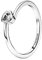 PANDORA People Klares geneigtes Herz Solitär-Ring aus Sterling Silber mit weißem Zirkonia/Ringgröße: 52