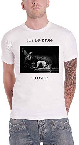 Joy Division T Shirt Classic Closer Band Logo Nouveau Officiel Homme Blanc Size L